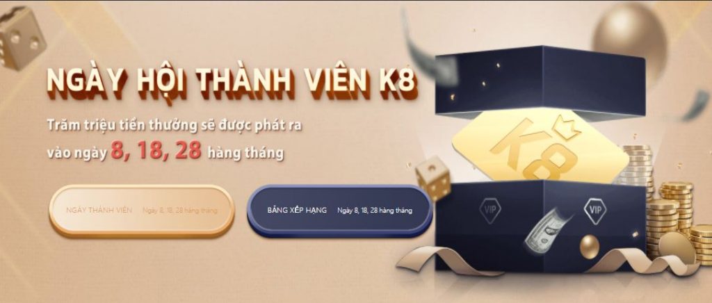 Khuyen mai ngay hoi thanh vien K8 nhan tong hop hap dan