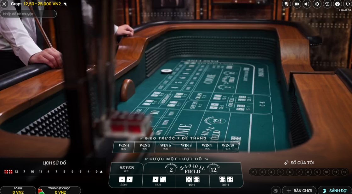 Cach ca cuoc Craps K8 nhanh nhat