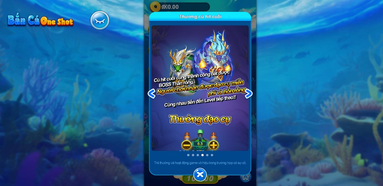 Tinh nang trả thuong trong game One shot K8