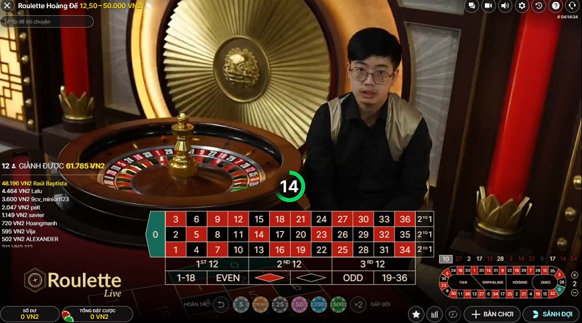 Cach choi game Roulette Hoang De K8 