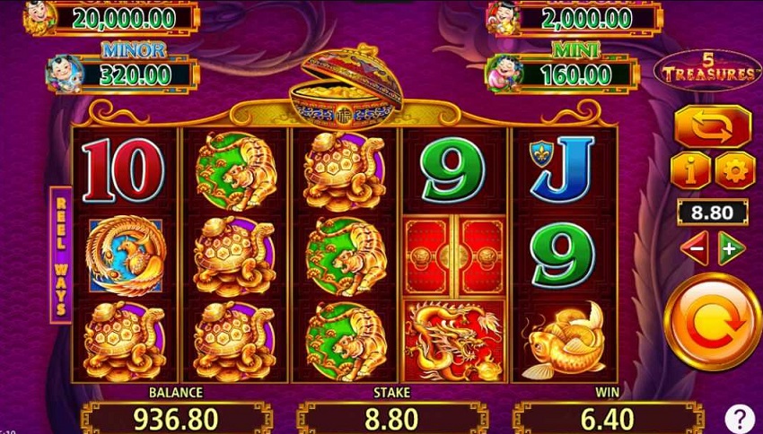 Luu y khi choi game 5 Treasures Slot K8